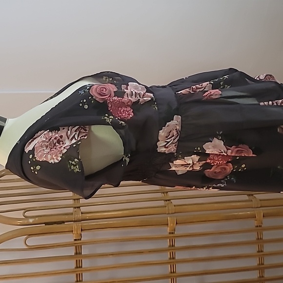 Live 4 Truth grey pink floral duster cover up layer piece size XL mauve - Picture 5 of 15